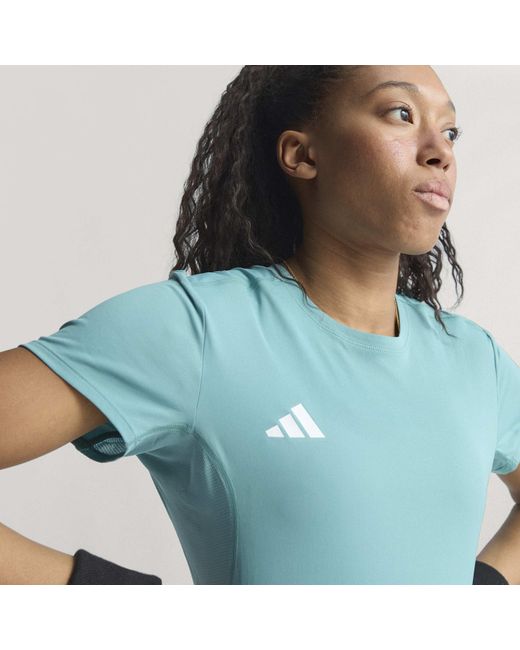 Adidas Blue Adizero Running T-Shirt