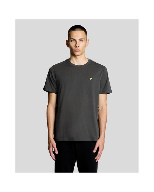 Lyle & Scott Gray Cotton Crew Neck T-Shirt for men