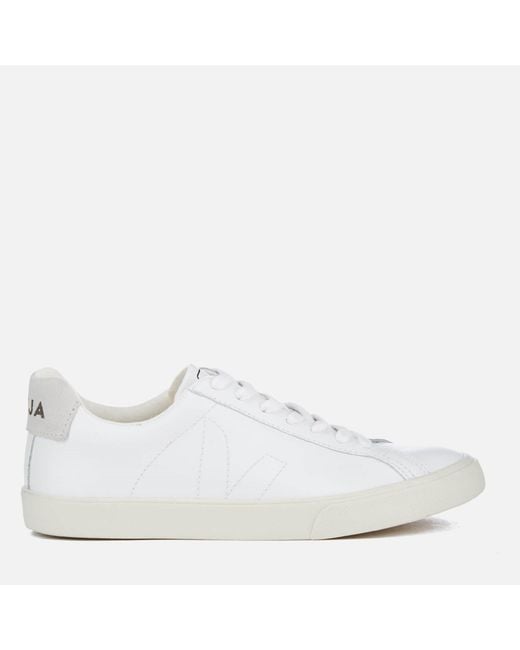 Veja White Esplar Leather Court Trainers