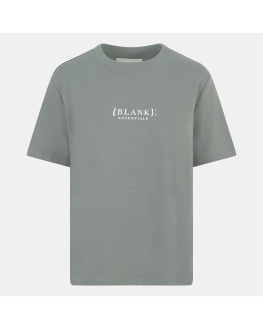 Blank Essentials Gray Blank E Core Puff Print T-Shirt Ladies