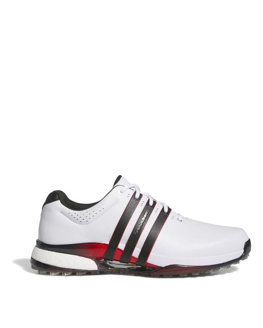 Adidas White Tour360 25 Wide Spikeless Golf Shoes for men