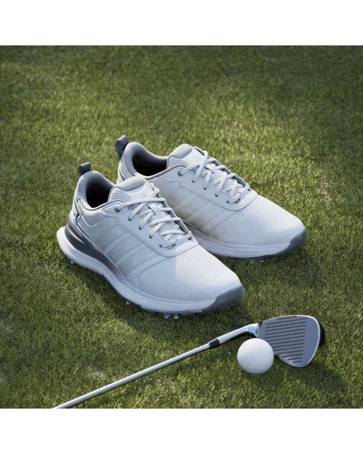 Adidas White Spiked Golf Shoes for men