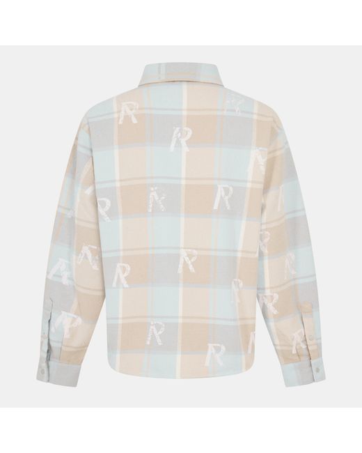 Represent White Patterned Long Sleeve Shirt for men