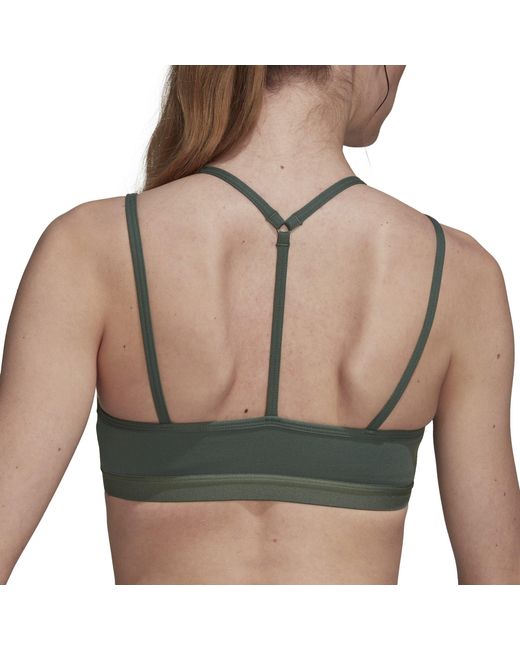 Adidas Green Yoga Essentials Light-Support Bra