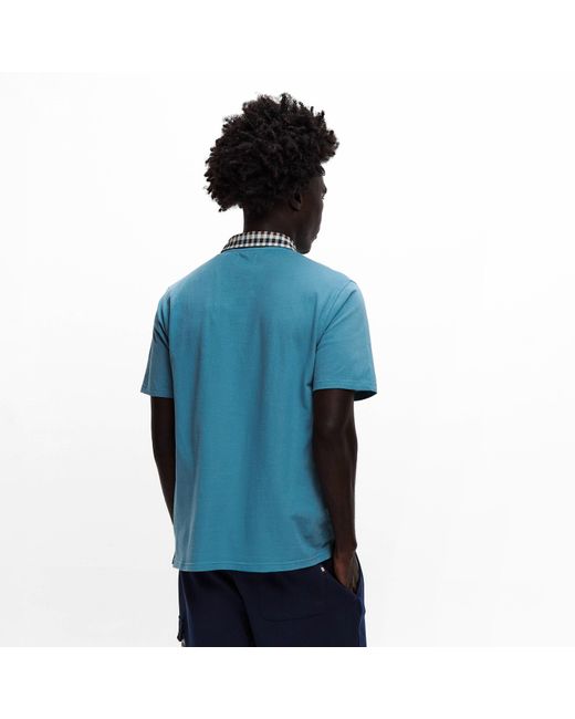 Aquascutum Blue Short Sleeve Polo Shirt for men