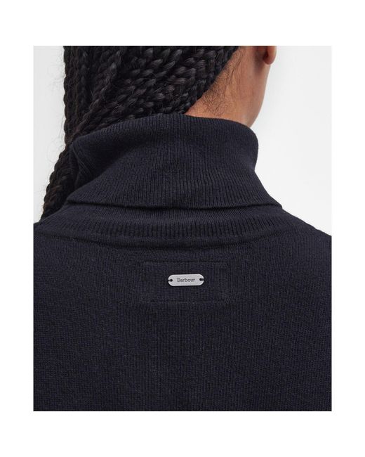 Barbour Blue Pendle Roll-Neck Jumper