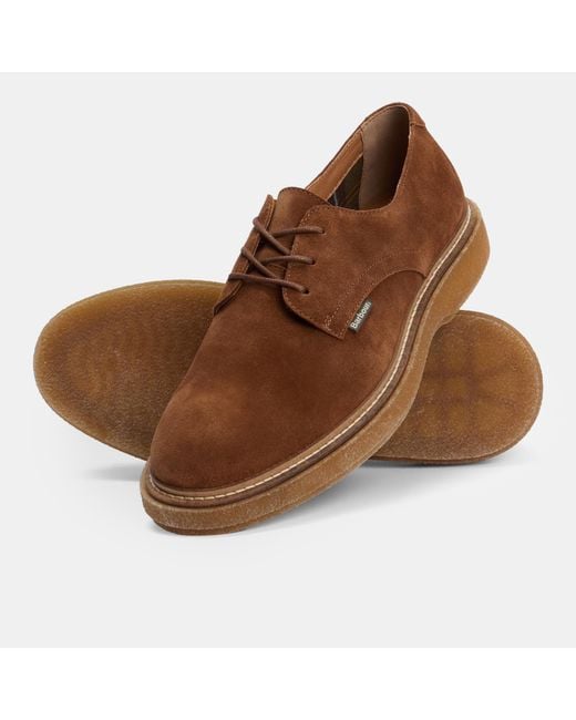 Barbour Brown Harefield Derby Shoes for men