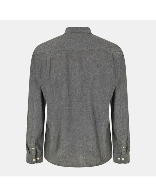 Peter Werth Gray Long Sleeve Plain Shirt for men