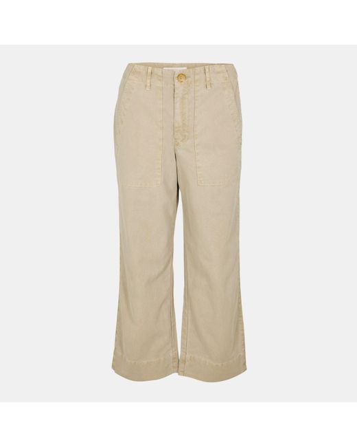 Velvet By Graham & Spencer Natural Canvas Tailored Trousers