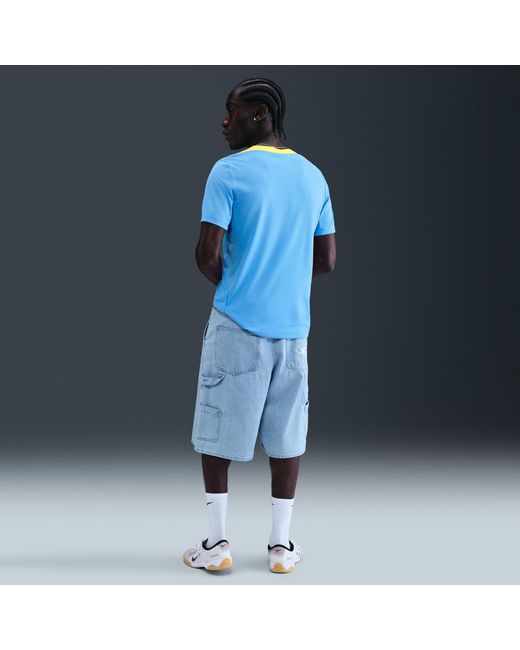 Nike Blue Barcelona Licensed Short Sleeve T-Shirt for men