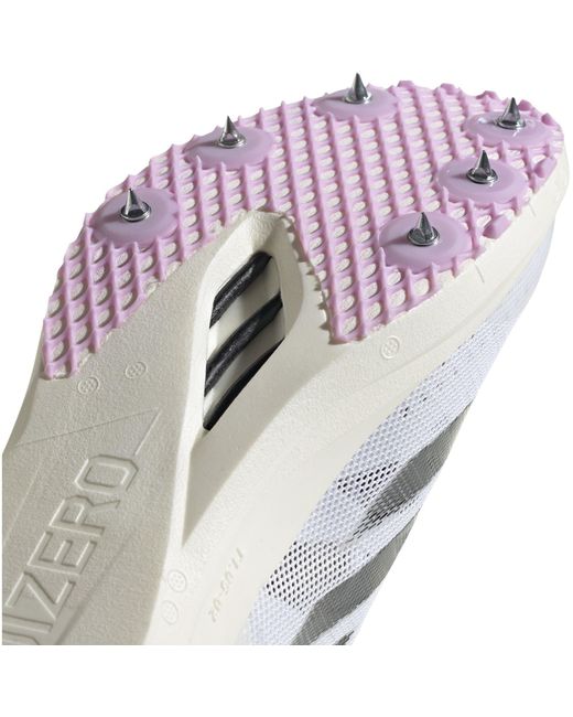 Adidas White Adizero Avanti Tyo Track Running Spikes for men