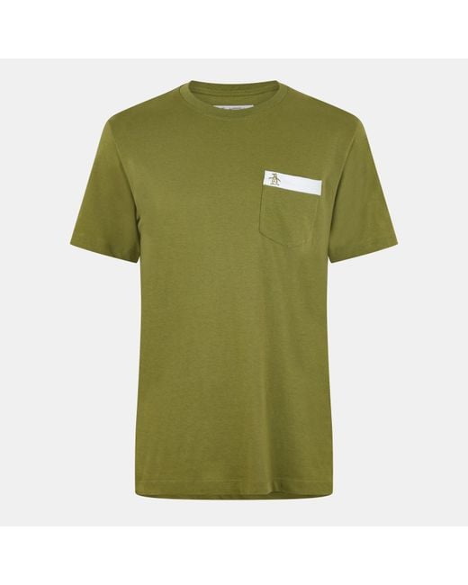 Original Penguin Green Pocket T-Shirt for men