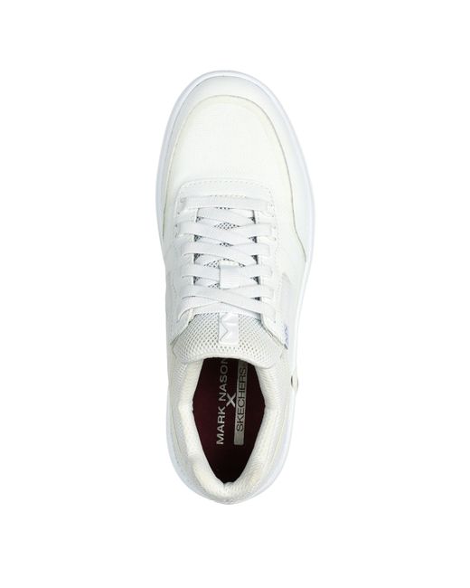 Skechers White Classic Low-Top Trainers