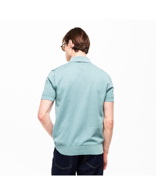 Brioni Blue Short Sleeve Polo Shirt for men