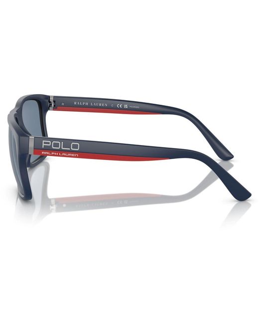 Polo Ralph Lauren Blue Rectangle Sunglasses for men