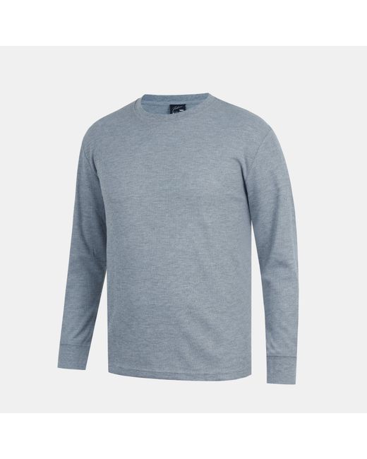 Fabric Blue Regular Fit Waffle T-Shirt for men