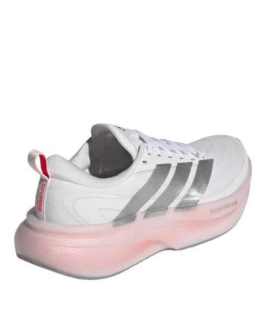 Adidas White Supernova Glide Running Shoes