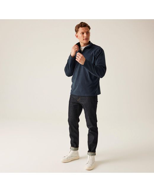 Regatta Blue Micro Lightweight Half Zip Fleece for men