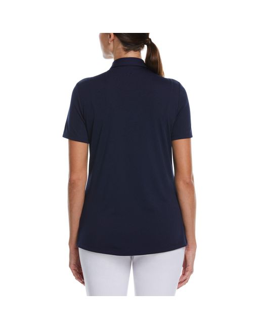 Callaway Apparel Blue Tournament Golf Short-Sleeve Performance Polo Shirt