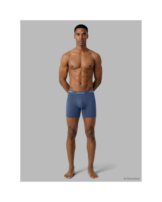 Calvin Klein Blue Calvinklein 3 Pack Boxer Briefs for men