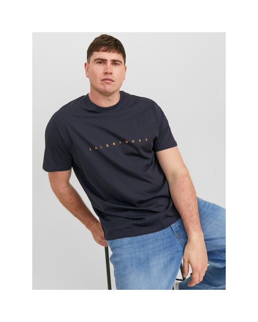 Jack & Jones Blue Jack+ Star T-Shirt Plus Size for men