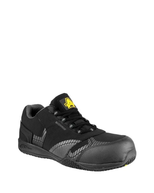 Amblers Safety Black Fs29C Waterproof Metal Free Non Leather Safety Tra for men