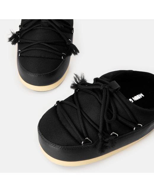 Moon Boot Black Mule Snow Boots