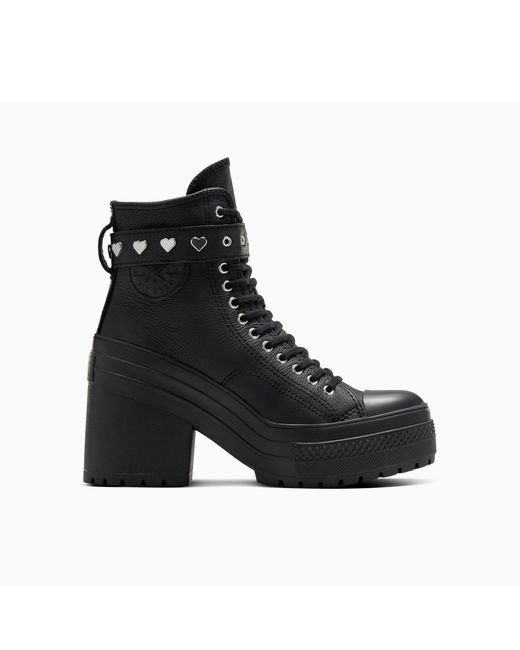 Converse Black Chuck 70 De Luxe Heel Ankle Heeled Boots