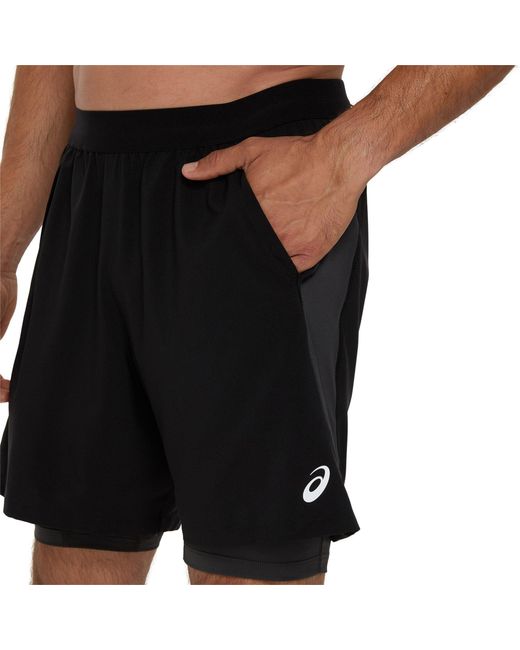 Asics Black Road N Short Performance Running Shorts for men