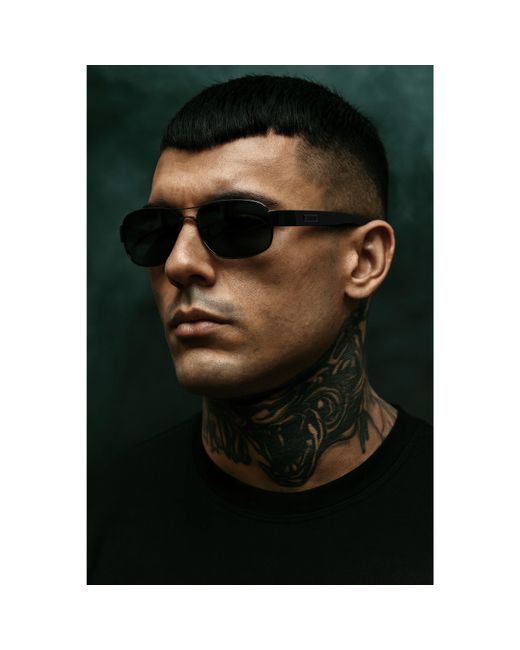 Storm Black Aviator Sunglasses for men