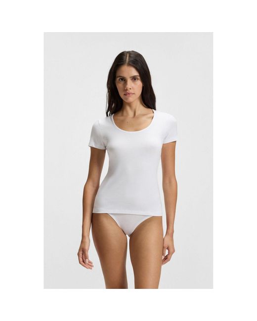 HUGO White 2 Pack Of Underwear T-Shirts