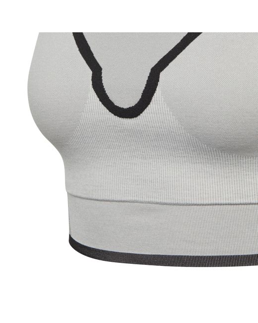 Adidas Gray Non Wired Medium Impact Sports Bra