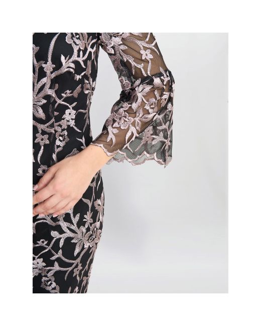 Gina Bacconi White Maxine Embroidered Shift Dress