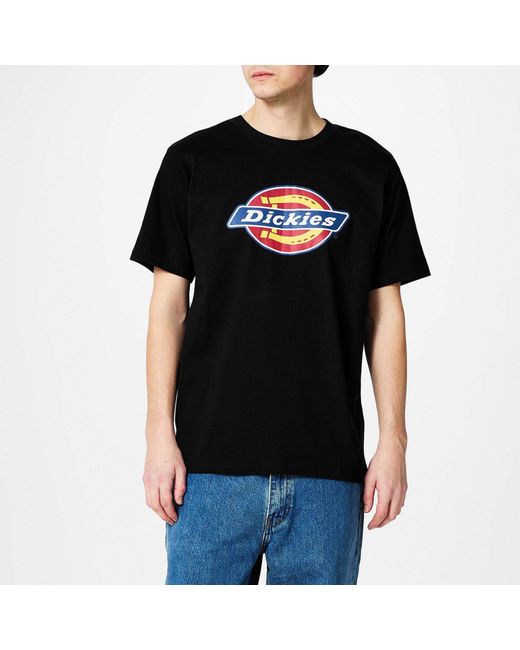 Dickies Black Icon Cotton Short Sleeve T-Shirt for men