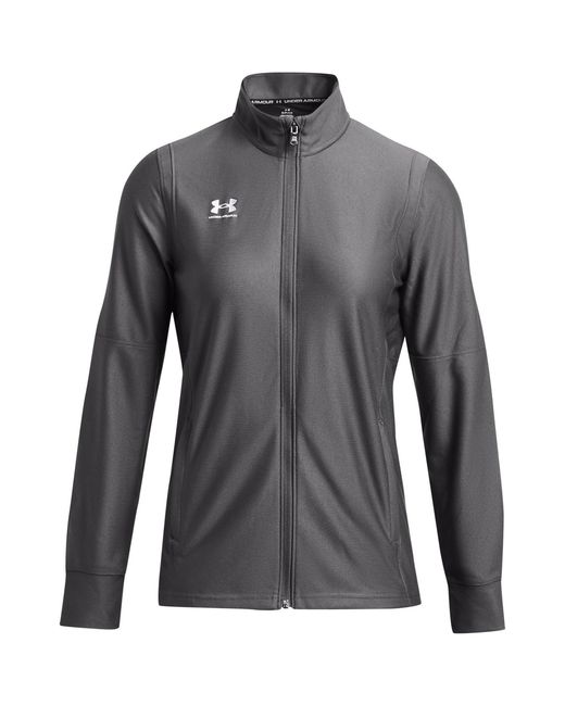 Under Armour Gray Challenger Long Sleeve Slim Fit Performance Training Jacket