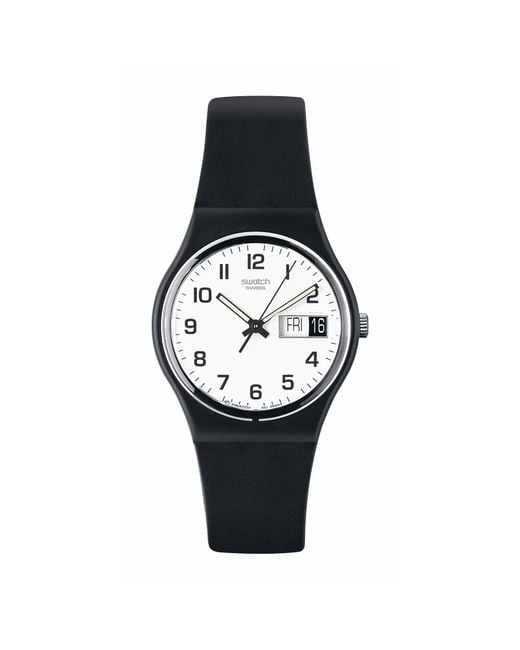 Swatch Black Core Analogue Quartz Watch
