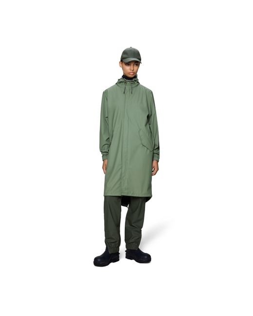 Rains Green Fishtail Waterproof Jacket