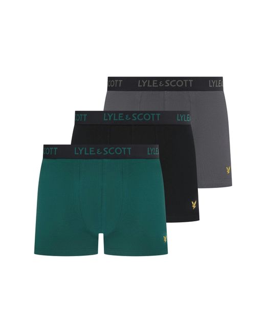 Lyle & Scott Green Lyle Barclay 3Pk for men