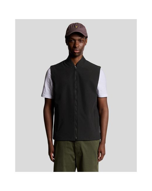 Lyle & Scott Black Softshell Gilet for men