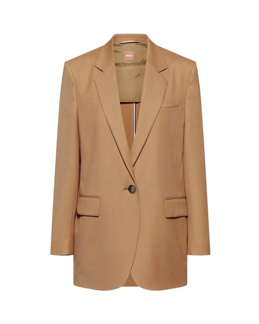 Boss Natural Jaleno Long Sleeve Crease-Resistant Blazer