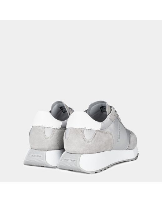 Calvin Klein White Suede Trainers for men
