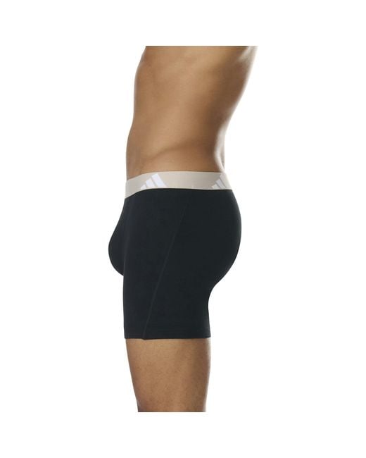 Adidas Blue Active Flex Cotton Boxer Brief (3Pk) for men