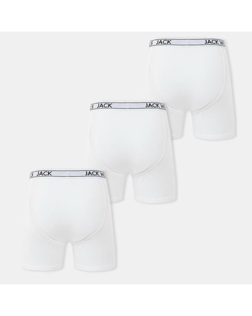 Jack Wills White Multipack Boxers 3 Pack for men