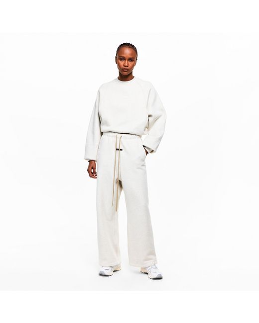 Fear Of God White Open Hem Fleece Joggers