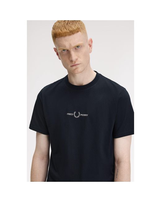 Fred Perry Blue Short Sleeve Twin Tipped Polo Shirt for men