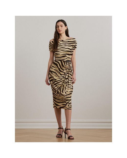 Ralph Lauren Metallic Hullen A Line Dress