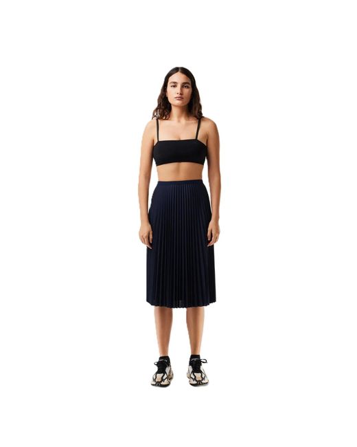 Lacoste Blue Long Pleated Skirt