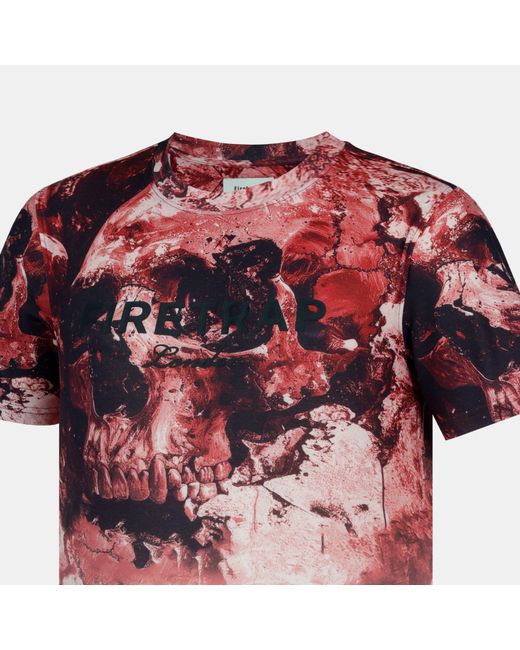 Firetrap Pink Sub T Shirt for men