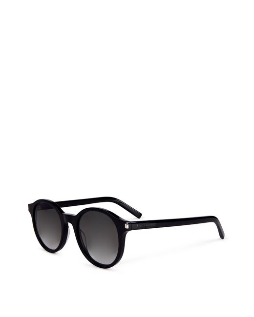 Saint Laurent Black Round Frame Sunglasses for men