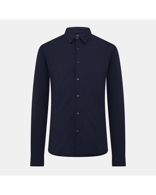 ONLY Blue Long-Sleeve Plain Shirt for men